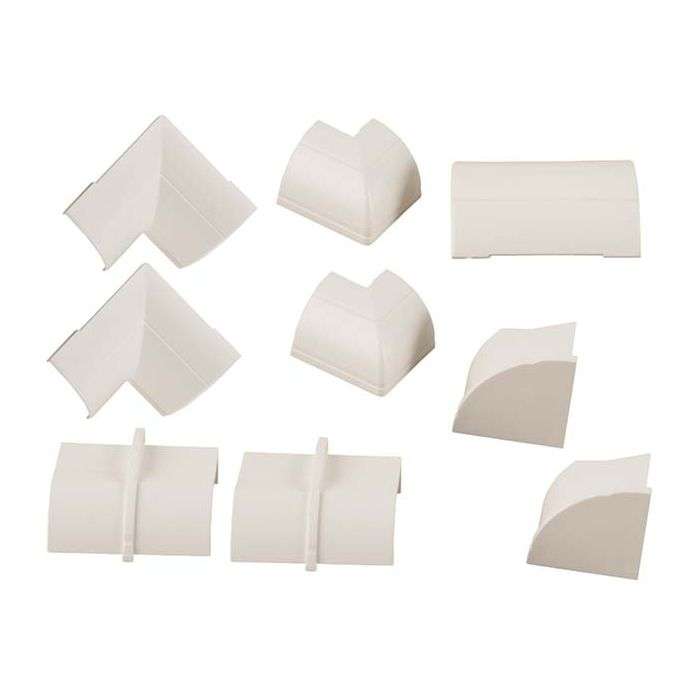 White Clip Over D-Line Trunking Accessory 22 x 22mm