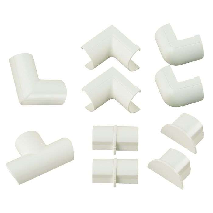 White D-Line Clip Over 30 x 15mm