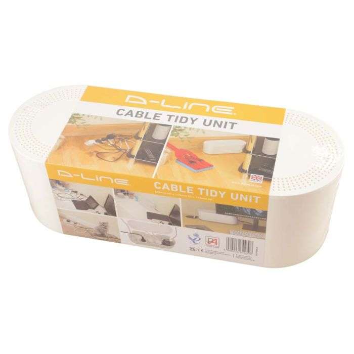 White Small D-Line Cable Tidy