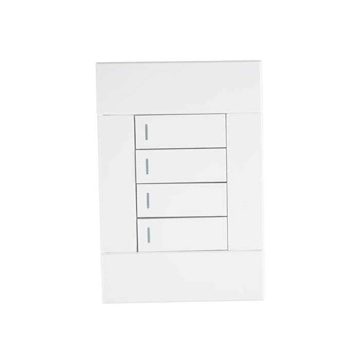 Veti 2 White 4-Lever 1-Way Light Switch 2x4