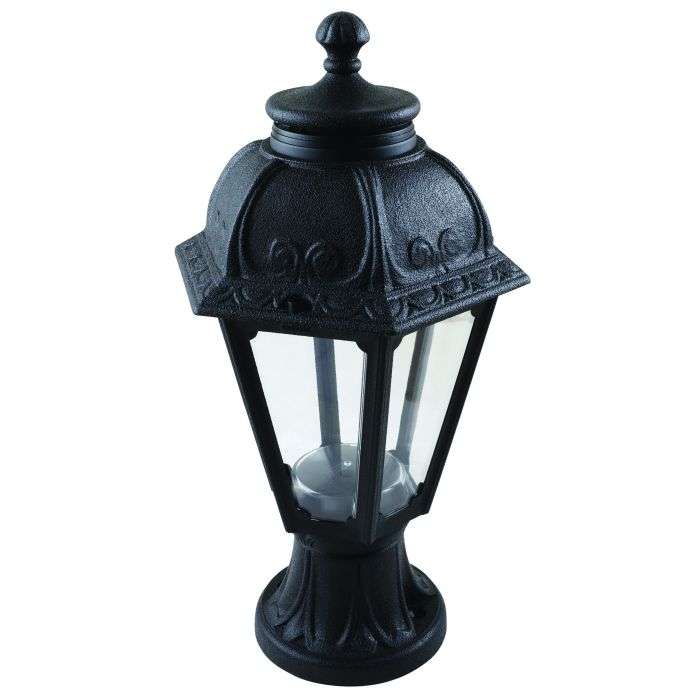 Eurolux Black Mikralot & Saba Lantern Pedestal Light