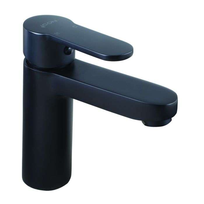 Icon Black Black Aquarius Basin Mixer