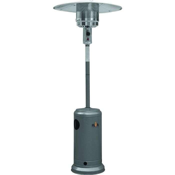 Alva Silver Patio Split Pole Gas Heater