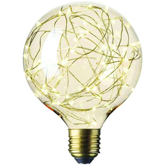 1.5W Warm White E27 LED Twisted Wire G125 Lamp