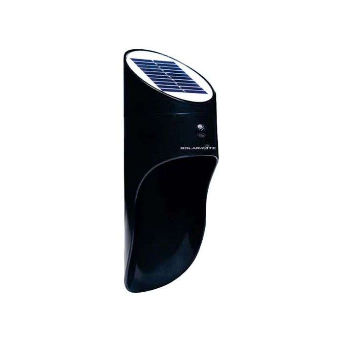 SolarMate Black Solar Wall Light With Motion Sensor