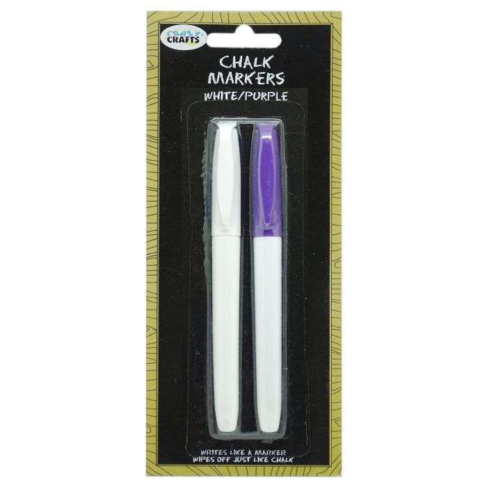 Crazy Craft White & Purple Chalk Markers