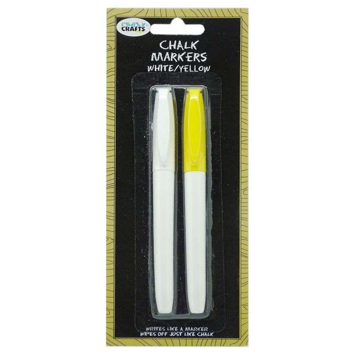 Crazy Craft White & Yellow Chalk Markers