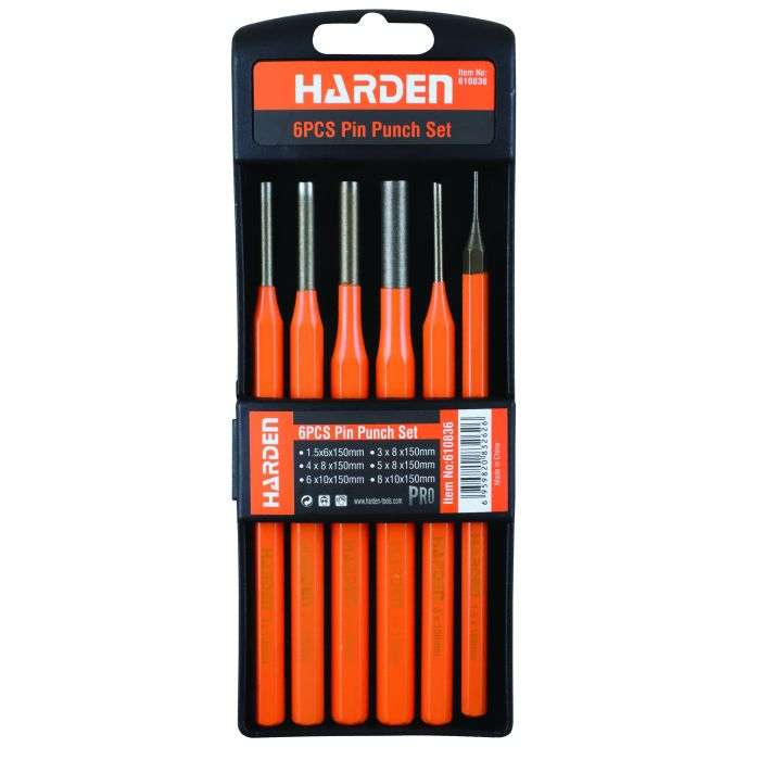 Harden 6 Piece Pin Punch Set