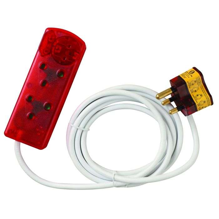 Ellies 4-Way Multiplug Extension Cable With High Surge Protection 3m