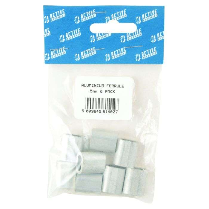 Active Hardware Aluminium Oval Ferrules 5mm - 8 Pack