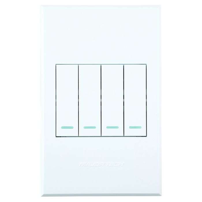 Veti 3 White 4-Lever 2-Way Light Switch 2x4