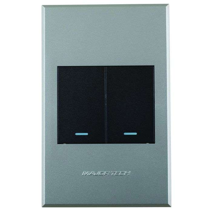 Veti 3 Graphite & Titanium 2-Lever 1-Way Light Switch 2x4