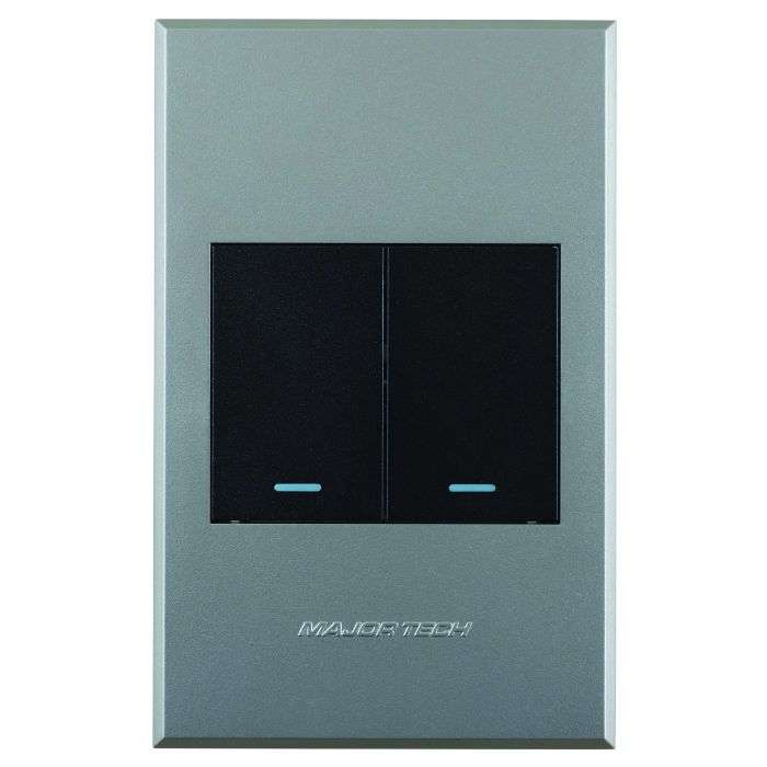 Veti 3 Graphite & Titanium 2-Lever 2-Way Light Switch 2x4