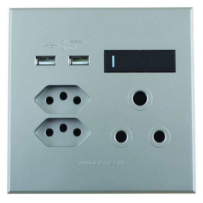 Veti 3 Graphite & Titanium 2 New RSA & 1 RSA Wall Socket 4x4