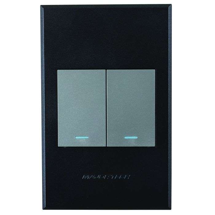 Veti 3 Titanium & Graphite 2-Lever 2-Way Light Switch 2x4