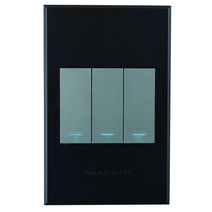 Veti 3 Titanium & Graphite 3-Lever 2-Way Light Switch 2x4