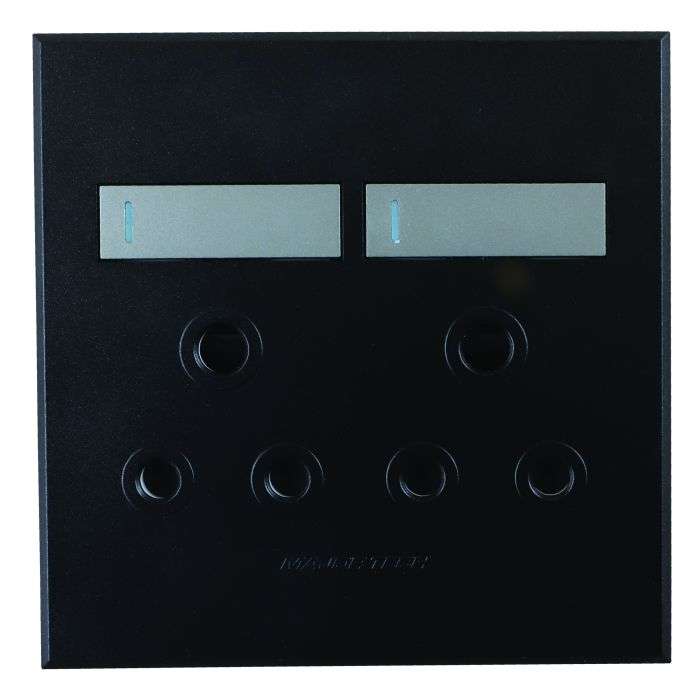 Veti 3 Titanium & Graphite Double RSA Wall Socket 4x4