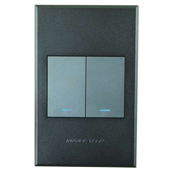 Veti 3 Titanium & Bronze 2-Lever 1-Way Light Switch 2x4