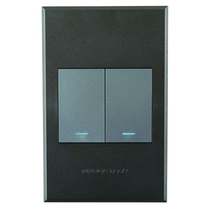 Veti 3 Titanium & Bronze 2-Lever 2-Way Light Switch 2x4