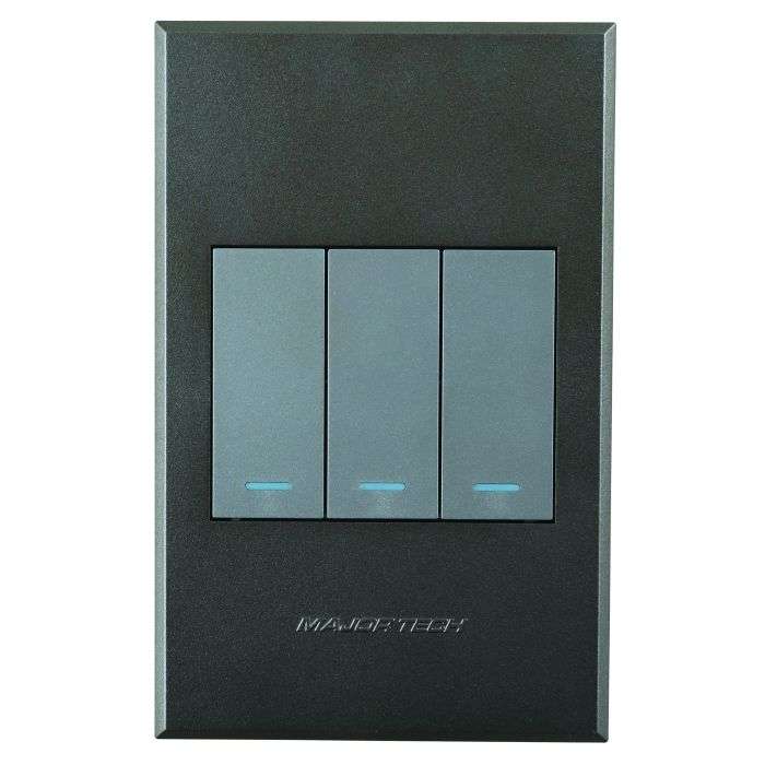 Veti 3 Titanium & Bronze 3-Lever 2-Way Light Switch 2x4