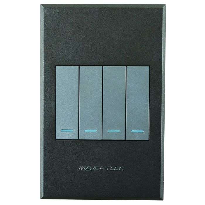 Veti 3 Titanium & Bronze 4-Lever 2-Way Light Switch 2x4