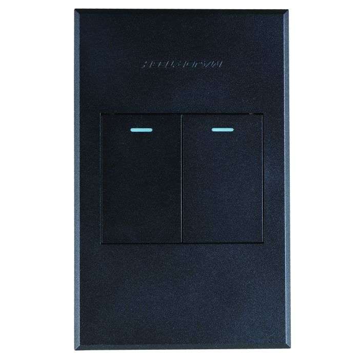 Veti 3 Graphite 2-Lever 2-Way Light Switch 2x4