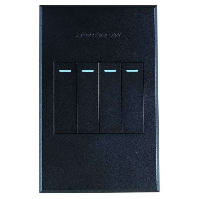 Veti 3 Graphite 4-Lever 2-Way Light Switch 2x4