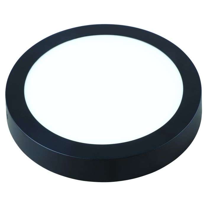 Bright Star Black 18W Cool White Ceiling Light 225mm