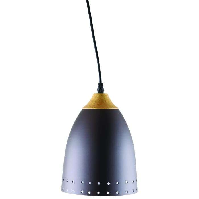 Bright Star Brown & Wood Metal Pendant 172mm