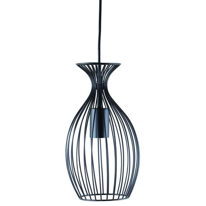 Bright Star Black Metal Wire Pendant 160mm