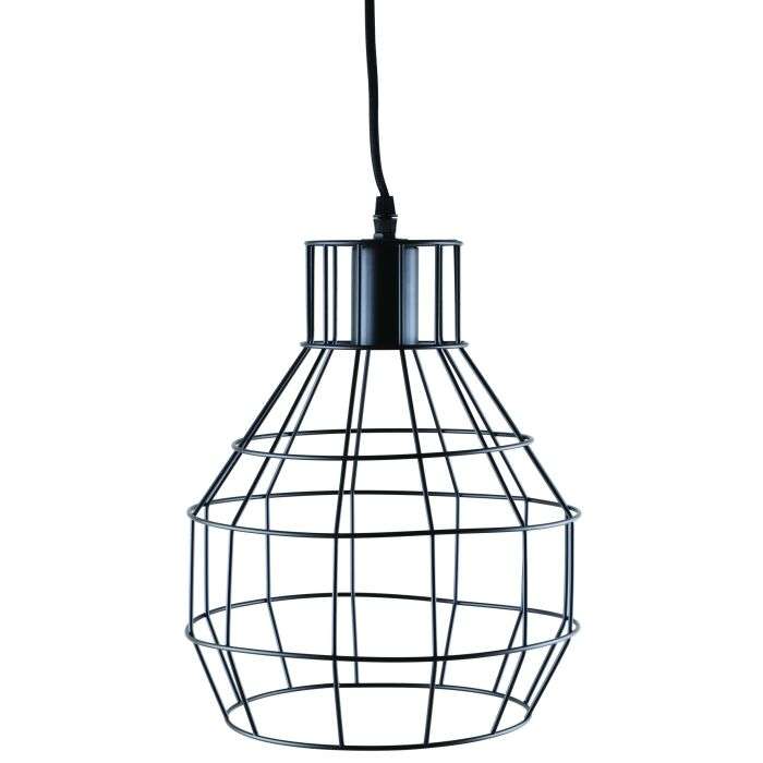 Bright Star Black Metal Wire Pendant 250mm