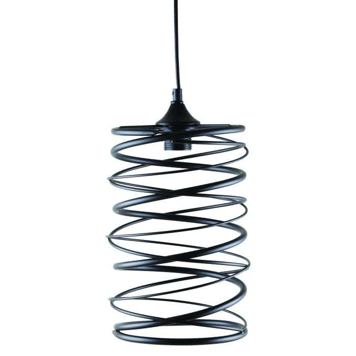 Bright Star Black Metal Wire Pendant 195mm