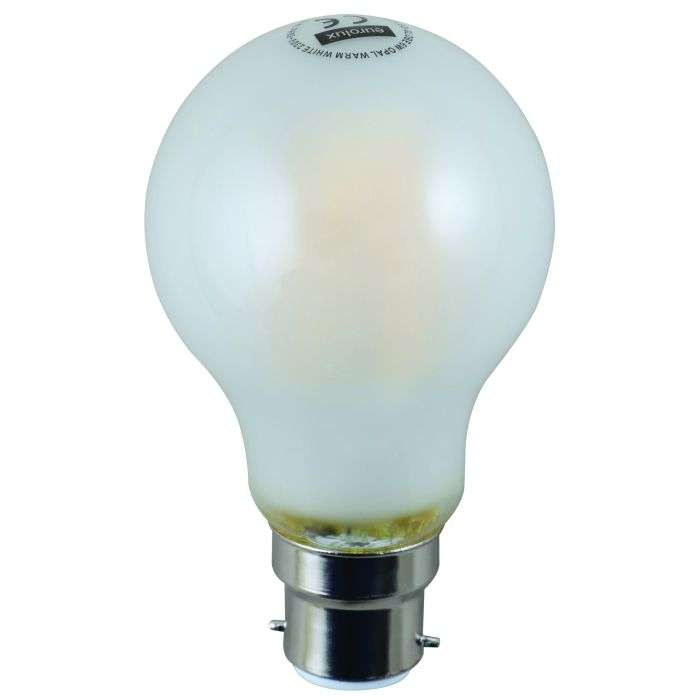 Eurolux 6W Warm White B22 LED Filament A60 Soft Hue Lamp