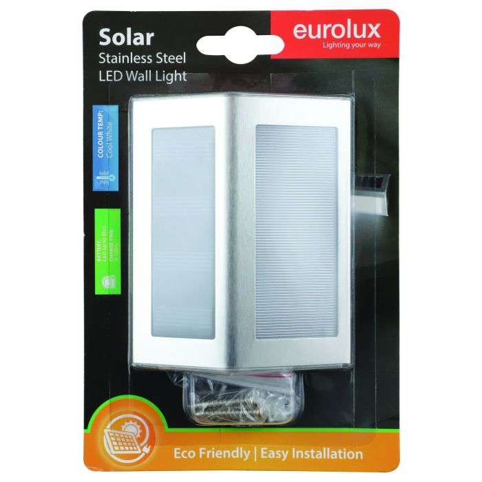 Eurolux Stainless Steel Solar Step Light