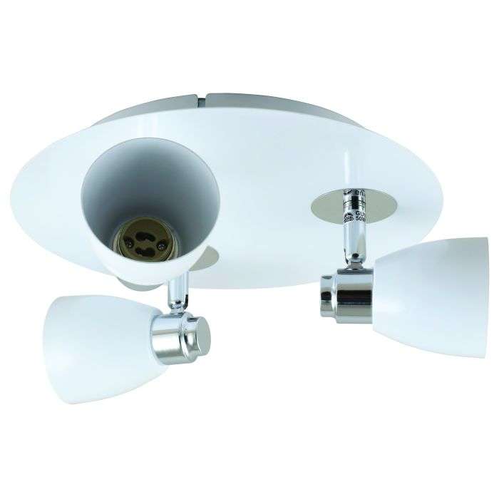 Radiant White Nix Plate 3-Light Spotlight RS98W