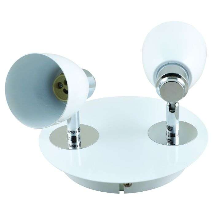 Radiant White Nix Plate 2-Light Spotlight RS96W