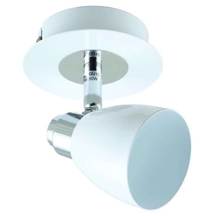 Radiant White Nix Plate 1-Light Spotlight RS94W