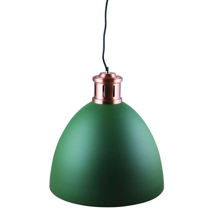 Radiant Green & Copper Steel Pendant 400mm