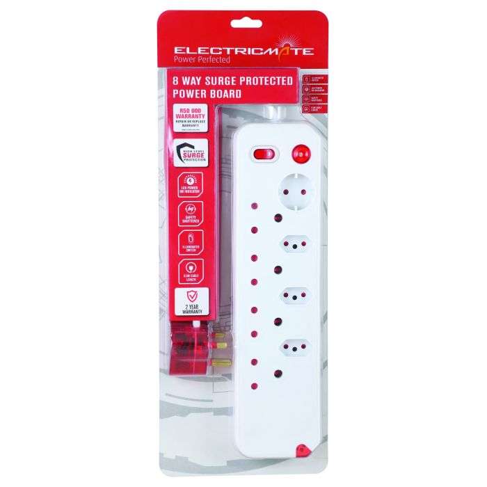 Electricmate 8-Way Multiplug With High Surge Protection