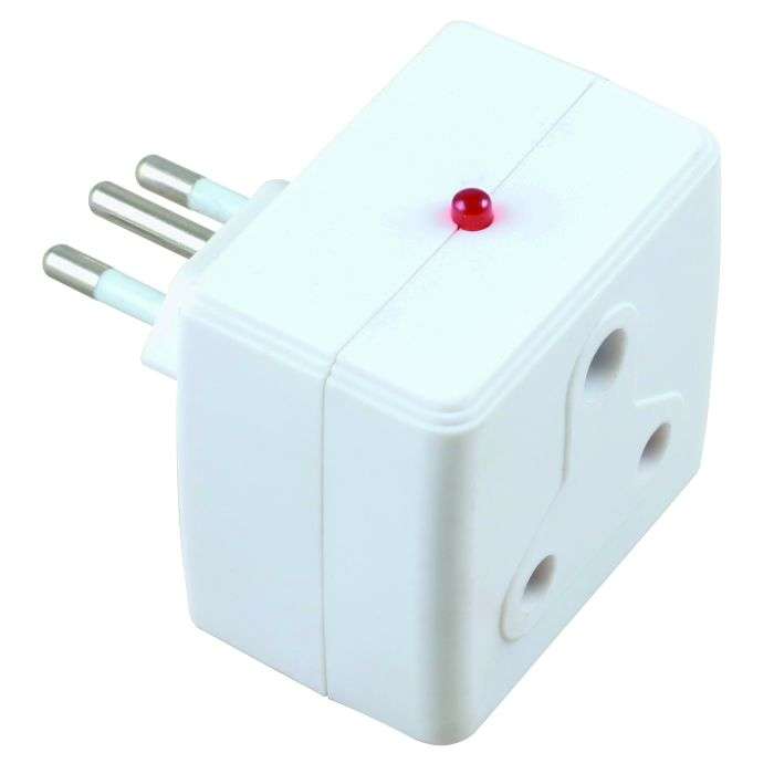 Electricmate White New RSA To RSA Plug Adaptor