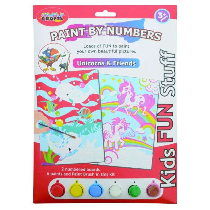 Crazy Crafts Unicorn & Friends Paint By Number Set