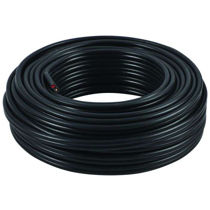 Black Flat Twin & Earth 2.5mm x 20m