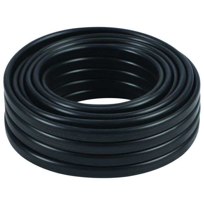Black Flat Twin & Earth 4mm x 10m