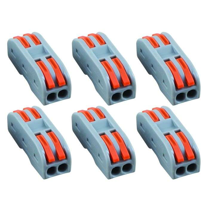 Veti 2 Pole Inline PCT Connector Block - 6 Pack