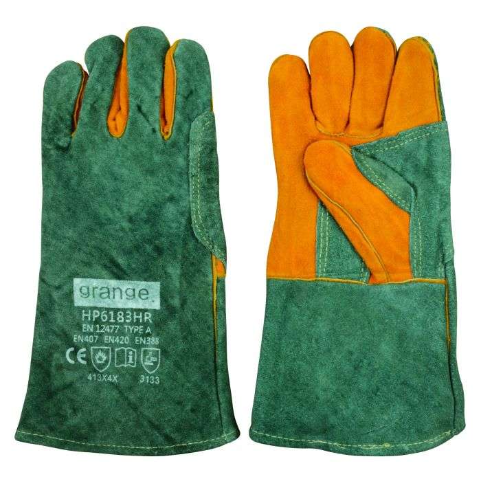 Grange Green Lined Rein Palm Welder Glove