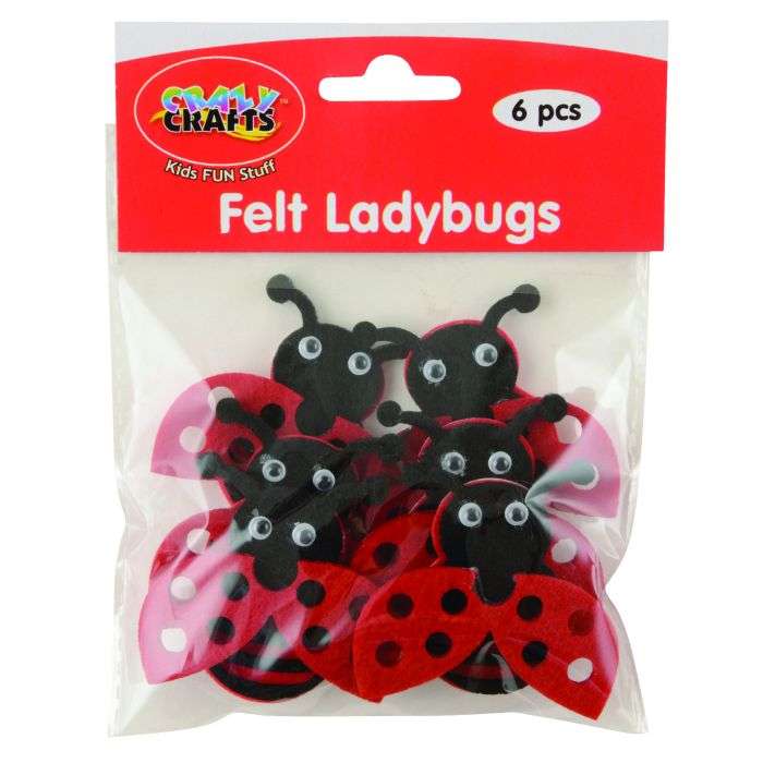 Crazy Crafts 6 Piece Felt Ladybug