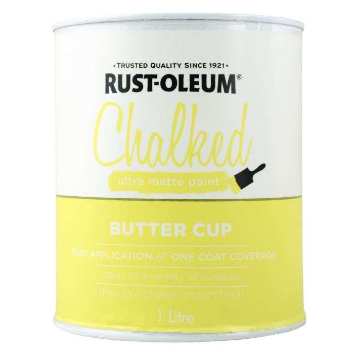 Rust-oleum Chalked Ultra Matte Paint 1L Buttercup