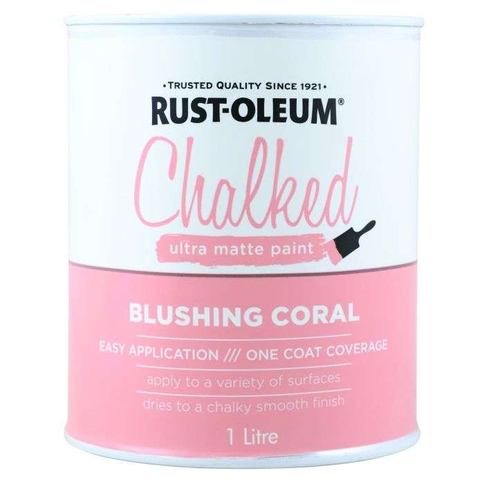 Rust-oleum Chalked Ultra Matte Paint 1L Blushing Coral
