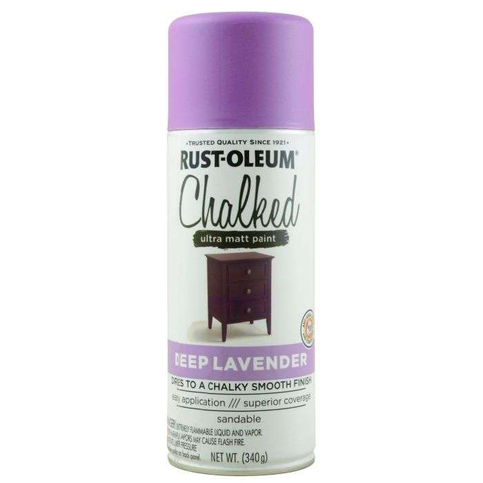Rust-Oleum Chalked Ultra Matt Spray Paint Deep Lavender 340g