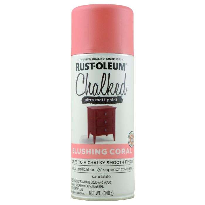 Rust-Oleum Chalked Ultra Matt Spray Paint Blushing Coral 340g